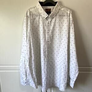 Johnny Bigg White Blue Dragonfly Dress Shirt Mens 4XL USA 6XL AU NWT